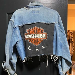 Vintage reworked wrangler denim jacket